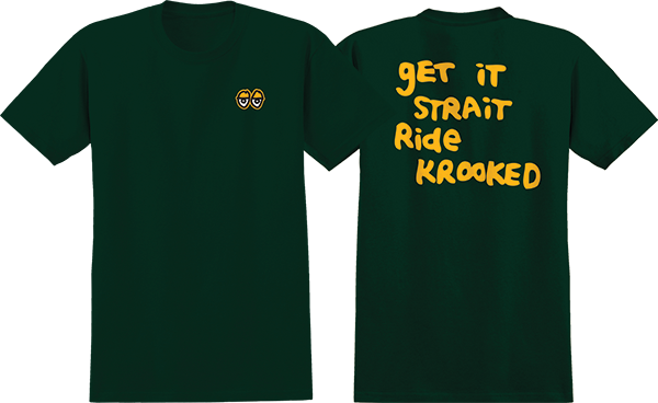 Krooked Strait Eyes Tee Forest Green/Gold