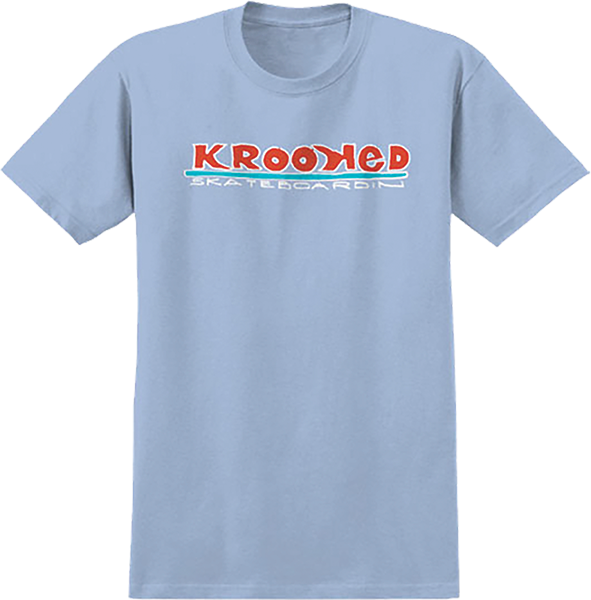 Krooked Skateboardin Tee Lt.Blue/Red/White/Blue