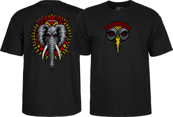 Powell Vallely Elephant Tee Black