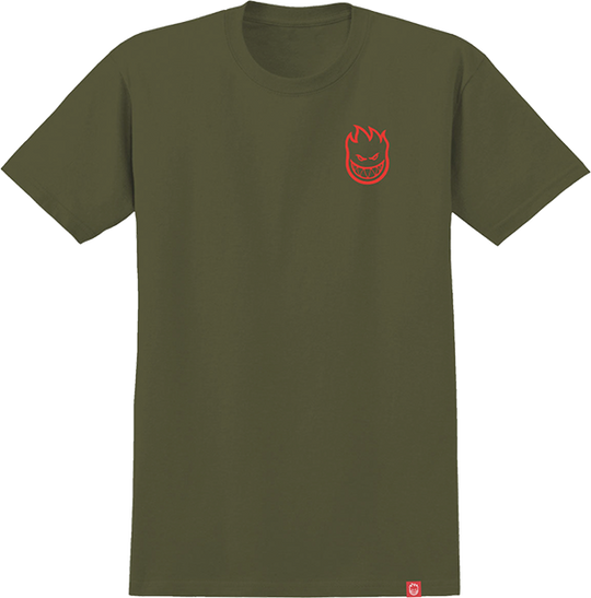 Spitfire Lil Bighead Tee Military Green/Red