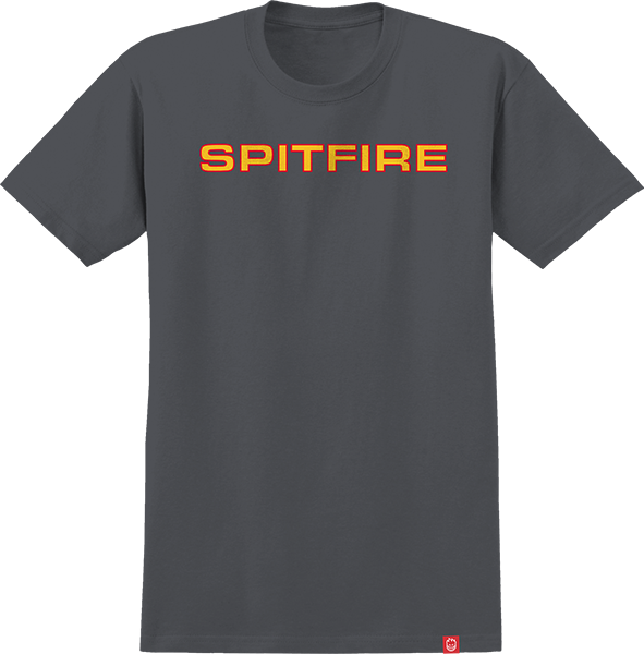 Spitfire Classic '87 Tee Charcoal/Gold/Red