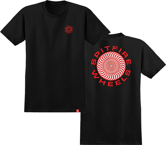 Spitfire Classic '87 Swirl Fill Tee Black/Red/White