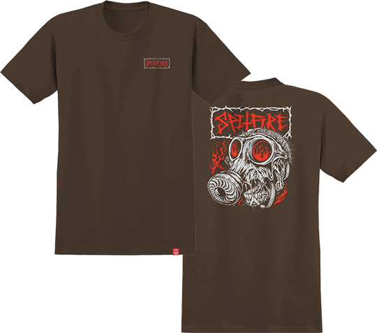 Spitfire Gas Mask Tee Dark Chocolate