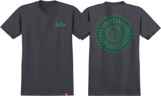 Spitfire Snake Classic Tee Charcoal/Green/Black
