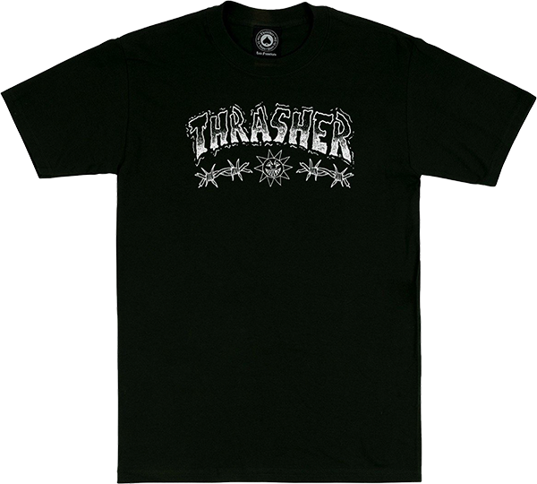 Thrasher Barbed Wire Tee Black