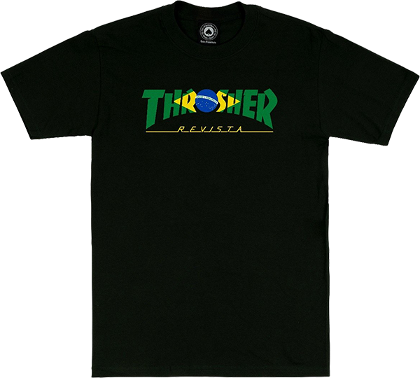 Thrasher Brazil Revista Tee Black