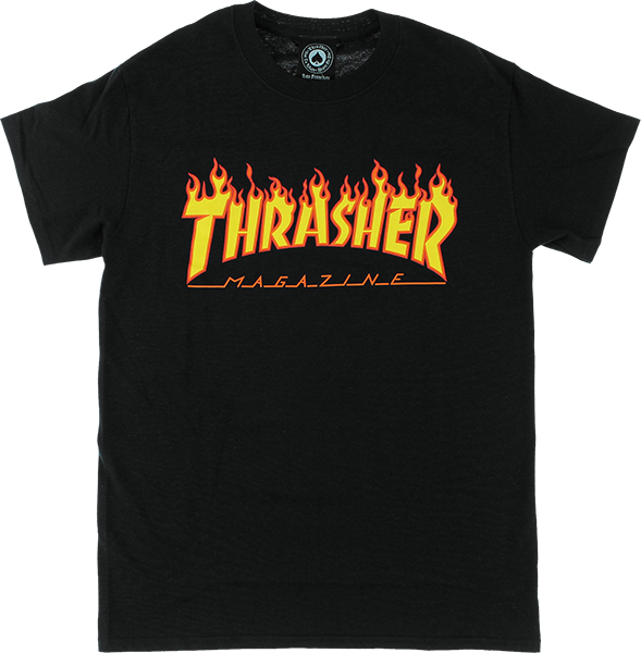 Thrasher Flame Tee Black