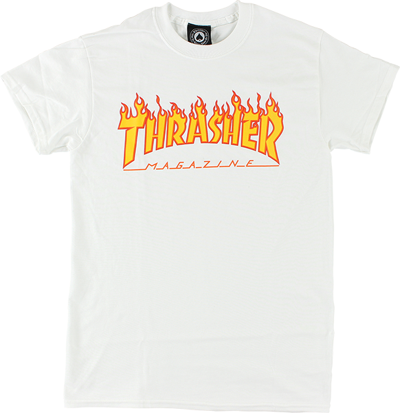 Thrasher Flame Tee White