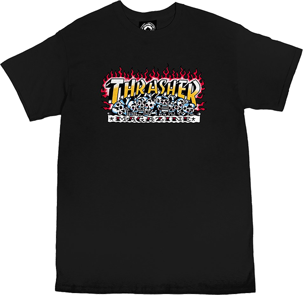 Thrasher Krak Skulls Tee Black