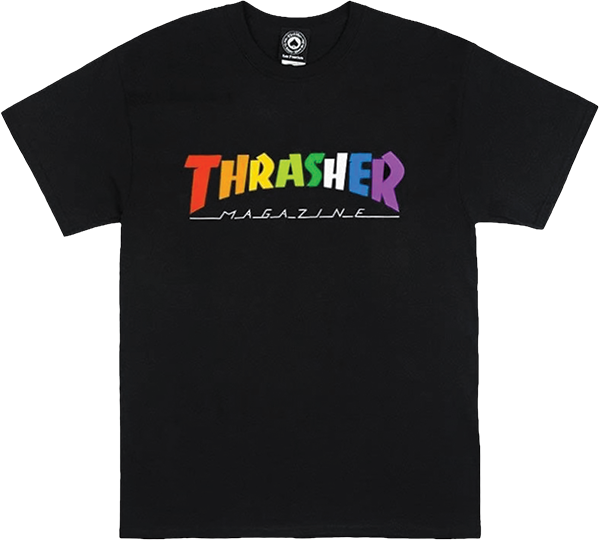 Thrasher Rainbow Mag Tee Black