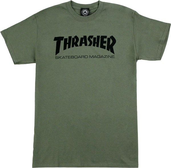Thrasher Skate Mag Tee Army Green