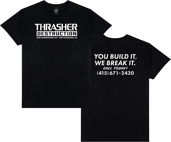 Thrasher Destruction Tee Black