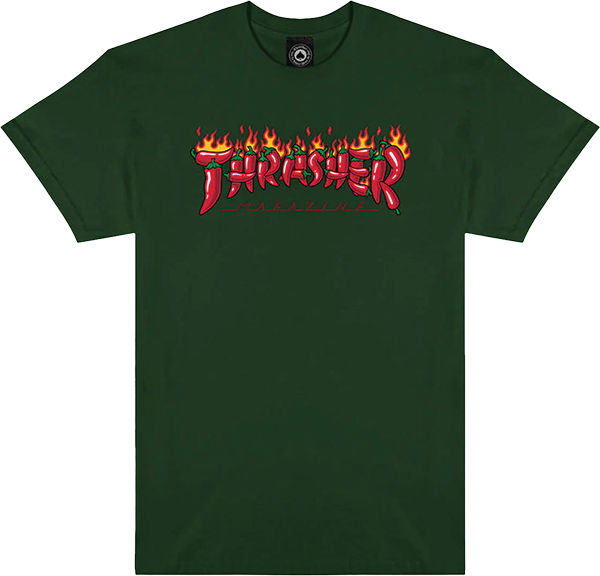 Thrasher Fuego Tee Forest Green