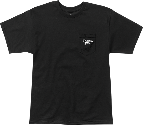 Thank You Pocket Logo Tee Black