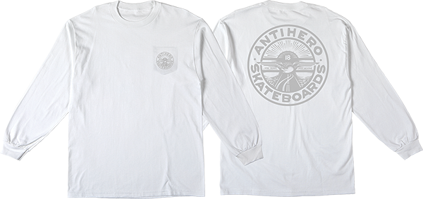 Anti-Hero Stay Ready Dbl Pocket Long Sleeve Tee Wht