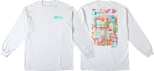 Real Acrylic Long Sleeve Tee White/Blue