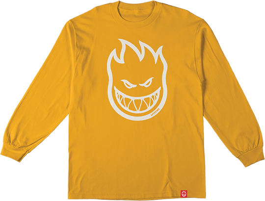 Spitfire Bighead Long Sleeve Tee Gold/White