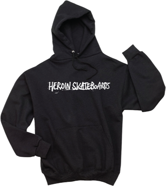 Heroin Painted Hoodie Black