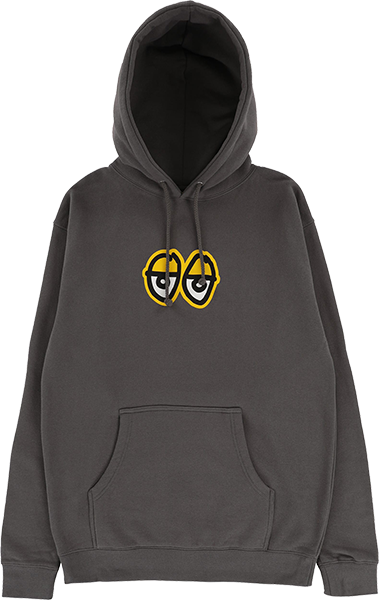 Krooked Eyes Lg Hoodie Charcoal/Yellow