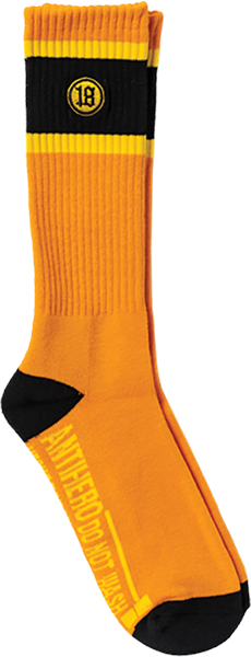 Anti-Hero Hecho Por Skate Emb Crew Sock Orange/Yel/Blk