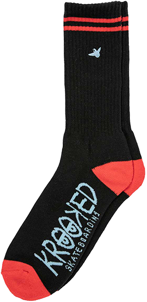 Krooked OG Bird Emb Crew Sock Black/Red/Blue