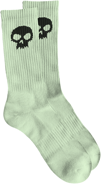 Zero Skull Crew Socks Glow/Black 1PR