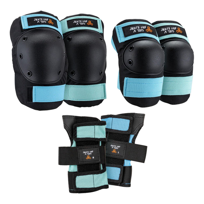 TRIPLE 8 SAVER SERIES 3 PACK PADS SKATE LIKE A GIRL
