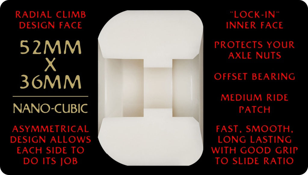 POWELL DRAGON FORMULA RED ANDY ANDERSON NANO CUBIC 52MM X 36MM 93A (Set of 4)