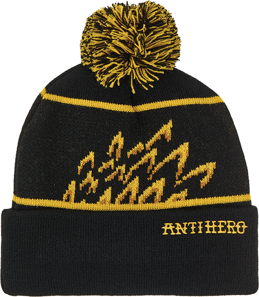 Anti-Hero Eagle Pom Beanie Black/Yellow