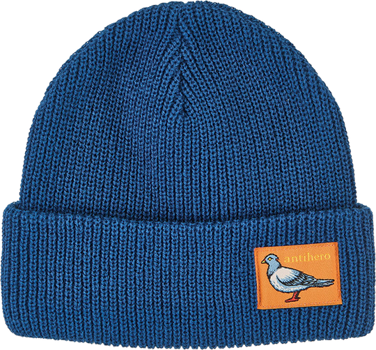 Anti-Hero Lil Pigeon Label Cuff Beanie Osfm-Navy/Orange