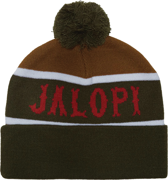Anti-Hero Zambony Pom Beanie Olive/Gold/Red
