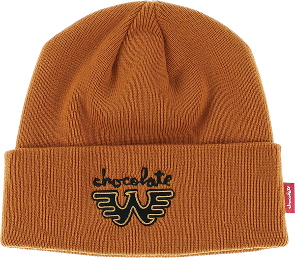 Chocolate Waylon W Tight Cuff Beanie Orange