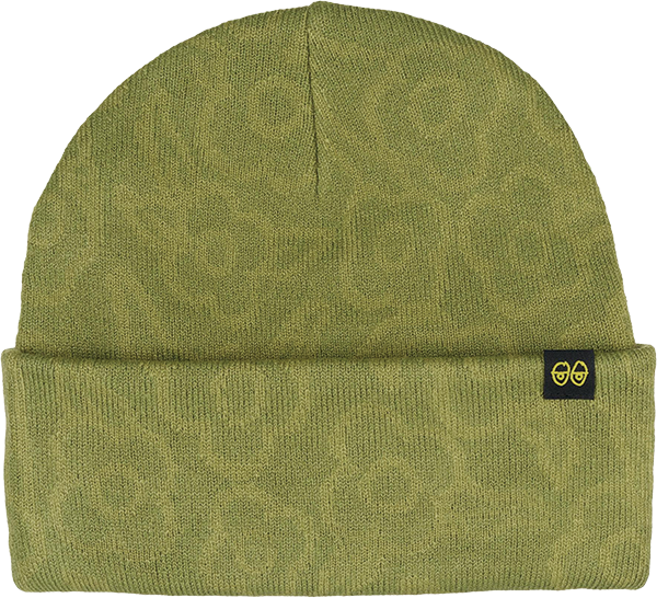 Krooked Flowers Eyes Clip Beanie Olive