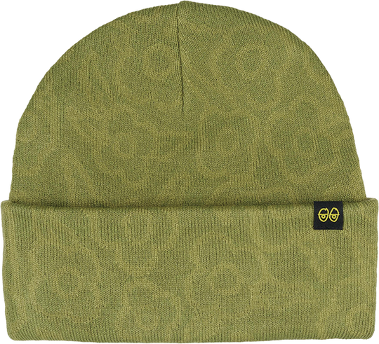 Krooked Flowers Eyes Clip Beanie Olive