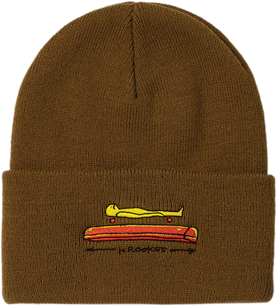 Krooked Koffin Cuff Beanie Brown