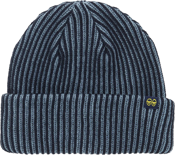 Krooked Eyes Cuff Beanie Navy/Blue/Yellow