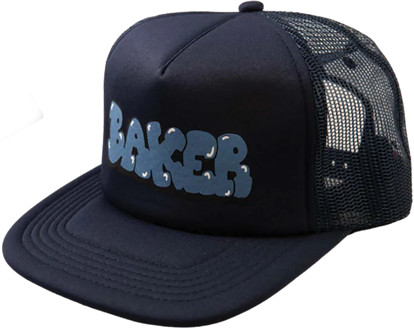 Baker Bubble Mesh Trucker Hat Adj-Navy
