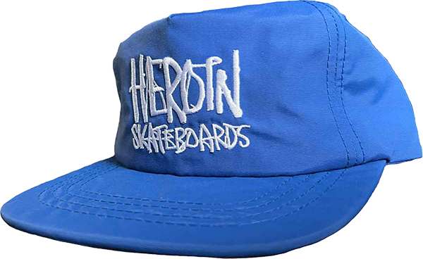 Heroin Script Nylon Hat Adj-Blue