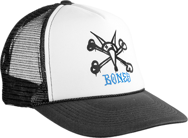 Powell Vato Rat Bone Mesh Hat Adj-Black/White
