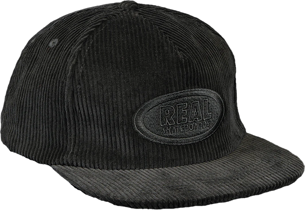 Real Oval Cord Hat Adj-Black/Black