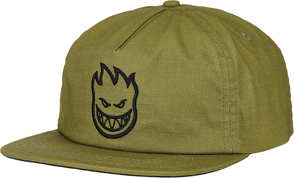 Spitfire Bighead Snapback Adj-Olive Ripstop/Black Emb