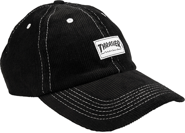 Thrasher Corduroy Old Timer Hat Adj-Black
