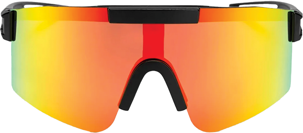 CHPO Luca Sunglasses Black/Red Mirror