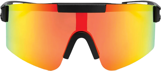 CHPO Luca Sunglasses Black/Red Mirror
