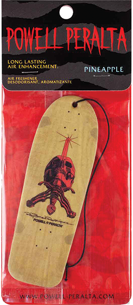 Powell Air Freshener Ray Rod Skull And Sword Yellow