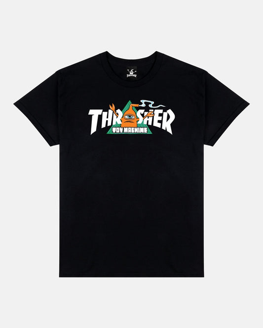 Thrasher x Toy Machine Vortex Black T-Shirt M