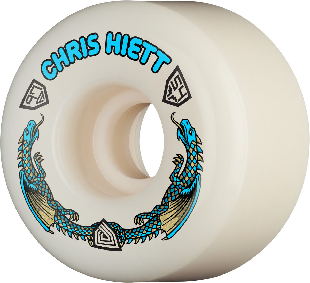 Powell Dragon Formula Blue Chris Hiett V7 54MM X 34MM 97A (Set of 4)
