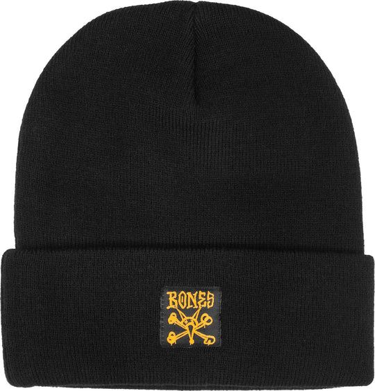 Bones Vato Noir Fold Beanie Black