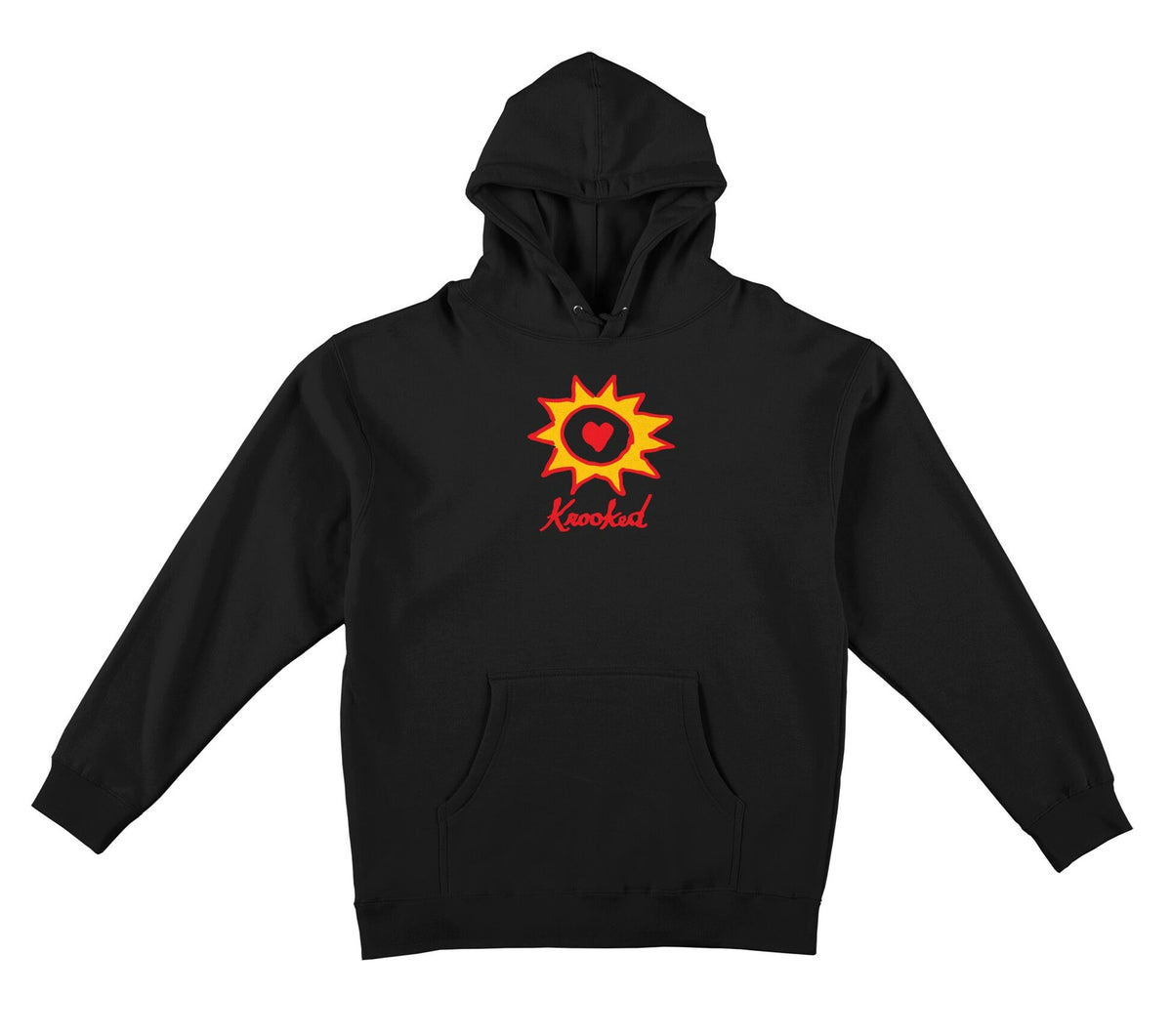 Krooked Sun Heart Black Hoodie