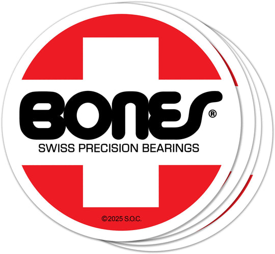 Bones OG Swiss Circle 3" Sticker